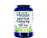 500mg American Ginseng Root Extract 200 Capsules 1000mg Per 2 Caps - $19.90