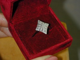 Gorgeous Sterling Affinity Antique Style Diamond Ring NIB Size 10 Filigree - $175.00