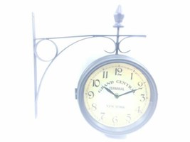 Runar Double Sided Railway Station Hanging Wall Clock Battery Operated 2... - £18.86 GBP