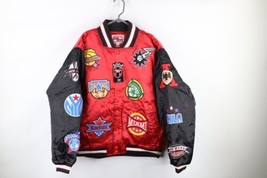 NOS Vintage 90s Streetwear Mens 2XL NBA Basketball Team Logo Satin Bomber Jacket - £236.82 GBP