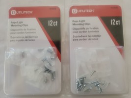 Lot of 2:  UTILITECH ROPE LIGHT MOUNTING CLIPS 12  Clips w screws #0709159 - £15.48 GBP