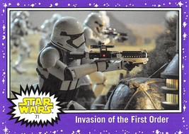 2017 Topps Star Wars Journey To The Last Jedi Purple #71 Invasion Of The First - £0.70 GBP