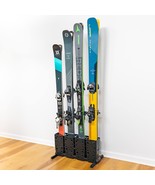Ski Storage Rack, 4 Pair Freestanding Skis Floor Mount, Wide Skis - £133.71 GBP