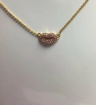 Kate Spade New York Lips Pave Mini Pendant w/ KS Dust Bag - $39.99