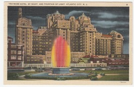 Vintage Postcard Traymore Hotel By Night Atlantic City New Jersey 1942 - £5.42 GBP