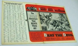 1954 Magazine Movie Ad &quot;Beat the Devil&quot; Humphrey Bogart Directed by John Huston - £13.86 GBP