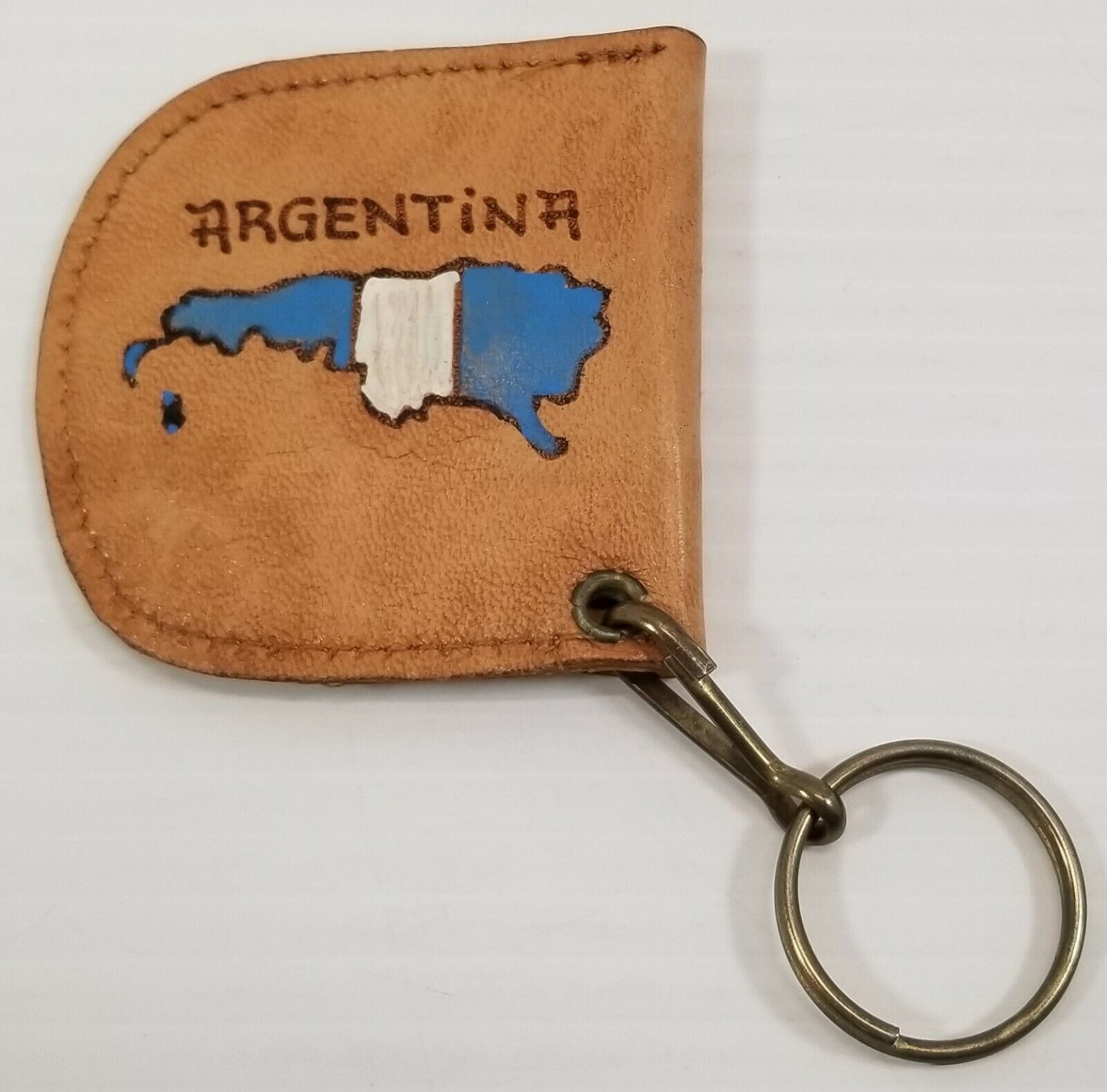 I) South American Argentina Souvenir Coin Holder Pouch Key Chain - $8.90