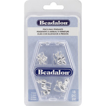 Pendant Pinch Bail Variety Pack 18/Pkg-Silver-Plated - £12.44 GBP