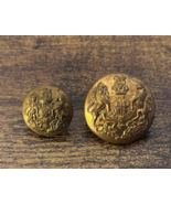 ANTIQUE Birmingham Lion and Unicorn Military Buttons (2) - $29.69