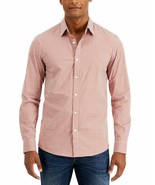 Michael Kors Men&#39;s Slim-Fit Stretch Gingham Check Shirt Harvest Orange-2XL - $566.69 MXN