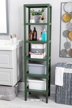 Shelf 6 Tiers Organizer Plastic Shelving Unit Green, Bookshelf, Bathroom... - $67.22