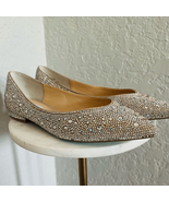 BETSEY JOHNSON Rhinestone Crystal Pave Pointed Toe Flat, SPARKLE, Size 8... - $135.40 CAD