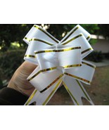 10 Pieces Shiny Pull Flower Ribbon &amp; Bows Gift Wrap w/Gold Outline - $1.56+