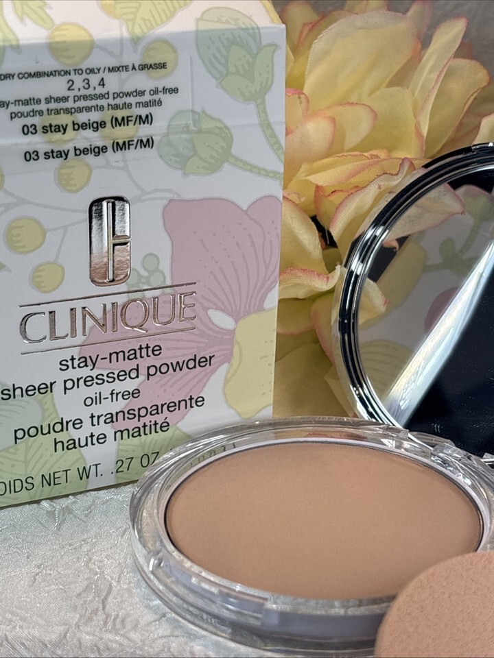 03 Stay Beige, Clinique Stay-Matte Sheer Pressed Powder Oil Free FS NIB FreeShip - $22.72 03 Stay Beige, Clinique Stay-Matte Sheer Pressed Powder Oil Free FS NIB FreeShip - $22.72