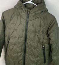 The North Face Jacket Puffer Coat Hooded Olive Fill Zip Girls Large 14-16 - $39.99