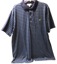 $9.99 Masters Performance Blue Stripes Golf Polyester Augusta Polo Shirt XL - $9.89