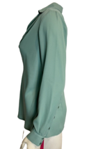 Sunny LeighWomen&#39;s Polyester Cowl Neck Blouse Green Medium NWT - £14.83 GBP