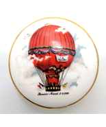Royal Crown Derby Bone China Trinket Box  Red Hot Air Balloon Design Eng... - $1,016.65 MXN