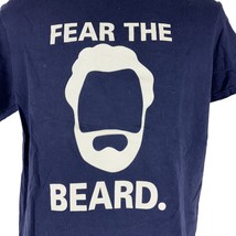 Delta Mens Fear the Beard Short Sleeved Crew Neck T-Shirt Size M Blue - £8.83 GBP