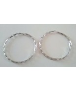 SILVER PLATED TRIPLE HOOP EARRINGS - $12.30 CAD