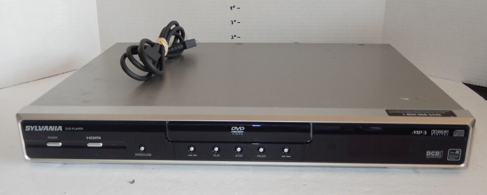 Sylvania DVL1000F DVD Player with AV Cable &quot;NO REMOTE&quot; - $36.68