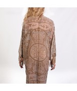 CHAMPAGNE ARTDECO STEVIE NICKS STYLE VELVET MUCHA GYPSY BOHO DELUXE DUSTER  - $5,560.11 MXN