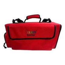 Sizzix Sizzlits Red Tote Bag Carrier Shoulder Strap Holds 4 Alphabet Sets Zipper - $58.89