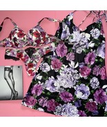 Victoria&#39;s Secret 32B BOMBSHELL BRA SET+SLIP gown BLACK PURPLE LILAC red... - £110.36 GBP