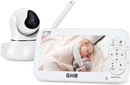 GHB Baby Monitor with Camera 5 Inch LCD Screen Baby Monitor Supports 4 Cameras - £369.06 GBP