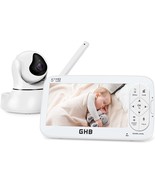 GHB Baby Monitor with Camera 5 Inch LCD Screen Baby Monitor Supports 4 C... - $643.47 CAD