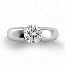 2.Ct Diamond Engagement Wedding Tension Set Solitaire Ring 14k White Gold Over - £106.68 GBP