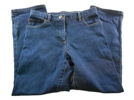 Ann Taylor Womens Jeans Size 4 Stretch Capri Pants Dark Wash Denim - £10.31 GBP