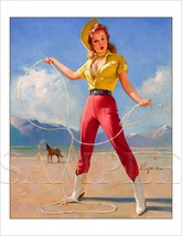 8.5x11 Vintage Gil Elvgren Fine Art Color Print Picture Poster Women Deco Pin - £9.71 GBP