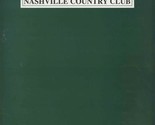 Nashville Country Club Menu Nashville Tennessee 1996  - £22.22 GBP