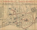 Autocars S N C F Visit to Marseille France 1938 Bus Route Map and Advert... - $37.62