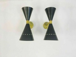 Product Description;; Wall Sconce Olive Green 1950s Mid Century Brass Italian - £104.09 GBP
