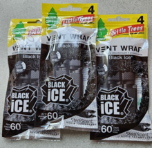 12 Little Trees Vent Wrap Car Air Freshener, Black Ice Scent (Total of 3... - £9.36 GBP