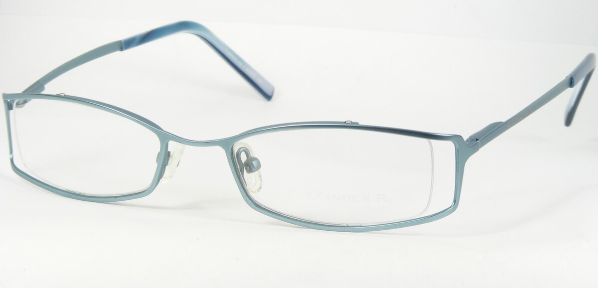 Alexander P.Thadeus col.1 Blau Brille Selten Rahmen 50-16-140mm Italien - $76.22