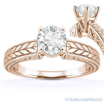 Forever Brilliant Round Cut Moissanite 14k Rose Gold Solitaire Engagement Ring - £571.47 GBP+