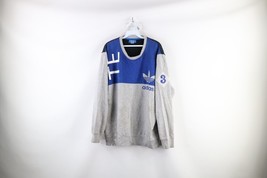 Adidas Mens XL Distressed Spell Out Color Block Big Logo Crewneck Sweats... - $33.62