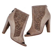 DVF Diane on furstenberg Tauoe Suede Peep Toe Heels Size 7 Laser Cut 4&quot; ... - $43.35