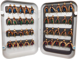 Fly Fishing Flies, 40Pcs Fly Fishing Assortments for Trout/Bass, Dry/Wet Flies, - £31.51 GBP