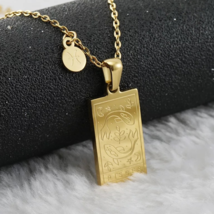 Personalized Pisces Zodiac Necklace Spiritual &amp; Minimalist Gold Stainless Steel - £22.94 GBP