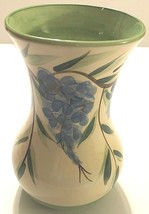 GAIL PITTMAN 2002 Ergon Signed Handpainted Wisteria Grapes Ceramic Pottery Vase - £69.45 GBP