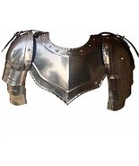 Medieval Iron Gorget with Pauldrons Gothic Spaulders Arm Shoulder Guard ... - $149.99