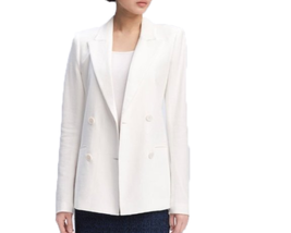 THEORY Damen Blazer Rizy Elegant Minimalistisch Solide Weiß Größe US 2 C0306101 - £93.87 GBP