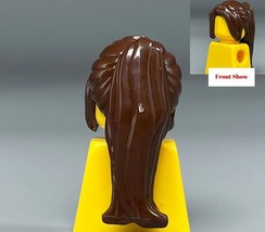 Long Brown Hair Pony Tail Piece V2 For Rare Minifigures - $77.34 MXN