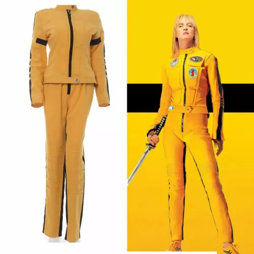 Kill Bill the Bride Cosplay Costume Uniform Yellow Halloween Women Costume  - $90.50