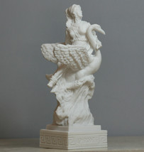 Aphrodite &amp; Swan Greek goddess Venus Statue Handmade Sculpture Figure 6.... - $37.00