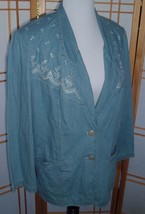 Vintage Denim Jacket G.W. Division Of Graff Embroidered Western Rockabil... - $26.69